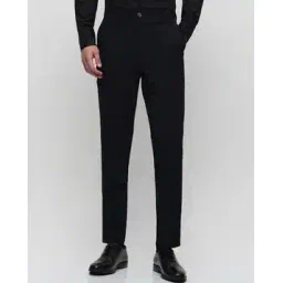 selected Men Flat-Front Slim Fit Trousers-picture-11