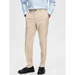 SELECTED Men Slim Fit Mid-Rise Formal Trousers-picture-15