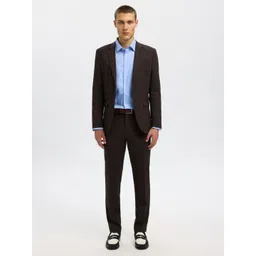 SELECTED Men Slim Fit Solid Spread Collar Cotton Formal Shirt-picture-12