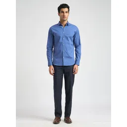 SELECTED Men Slim Fit Solid Spread Collar Formal Cotton Shirt image 2