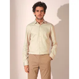 SELECTED Men Slim Fit Spread Collar Solid Cotton Formal Shirt-picture-13