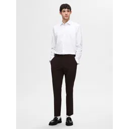 SELECTED Men Spread Collar Solid Cotton Slim Fit Formal Shirt-picture-17