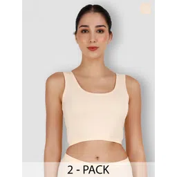 SELFCARE Pack Of 2 Breathable Crop Thermal Tops-picture-15