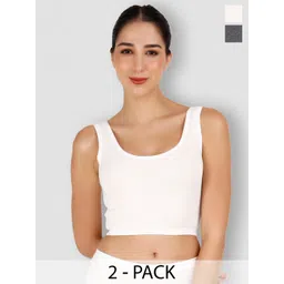 SELFCARE Pack Of 2 Breathable Crop Thermal Tops-picture-23