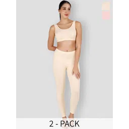 SELFCARE Pack Of 2 Round Neck Sleeveless Thermal Set-picture-31