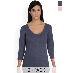 SELFCARE Pack of 2 Round Neck Thermal Tops-picture-18