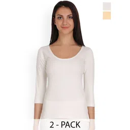Selfcare Pack of 2 Round Neck Thermal Tops-picture-11