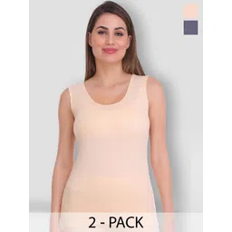 SELFCARE Pack Of 2 Sleeveless Winter Wear Thermal Tops-picture-16