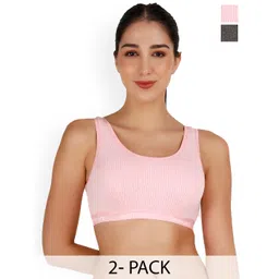 SELFCARE Pack Of 2 Striped Cotton Thermal Tops-picture-41