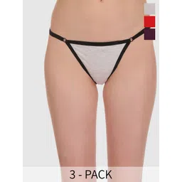 SELFCARE Pack Of 3 Low-Rise Seamless Bikini Briefs-picture-28