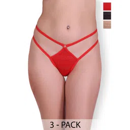 SELFCARE Pack Of 3 Self-Design Thongs Briefs-picture-29