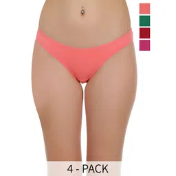 SELFCARE Pack of 4 Seamless Low Rise Bikini Briefs-picture-32