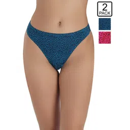 SELFCARE Set of 2 Nylon Lycra Printed Thong Briefs-picture-39