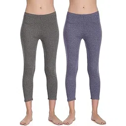 selfcare Women Cotton Blend Thermal Pyjama Set Pack of 2 (SW0448-XXL) Dark Grey, Blue-picture-33