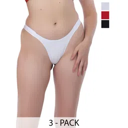 SELFCARE Women Pack Of 3 Mid-Rise Thongs Briefs SN3537-picture-30