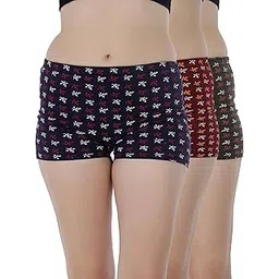 selfcare Women Printed Cotton Mid Rise Boy Shorts Panties (Pack of 3)-picture-25
