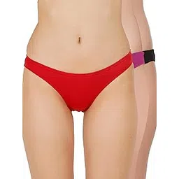 selfcare Women's Cotton Lycra Solid Panties Bikini Briefs Set (Pack of 3) (SN2447-XXL)-picture-34