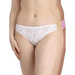 selfcare Women's Mid-Rise Net Self Design Panties Bikini Briefs Set (Pack of 3)-picture-10