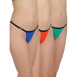 selfcare Women's Solid Multicolor Thong Panties (Pack of 3)-picture-26
