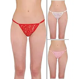 selfcare Women's Solid Net-Nylon Self Design Panties Bikini Briefs Set (Pack of 3) (SN2478-XL)-picture-33