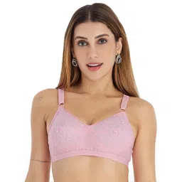 Selfcare Womens Solid Self Design Net Non Padded Full Coverage Bra - SN3711 image 1