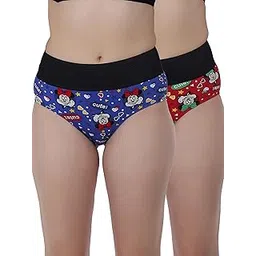 selfcare Womens Super Combed Soft Cotton Sinker Solid Tummy Control/Tummy Tucker Hipsters Panties with Premium Soft High Waist Elastic Band - Pack of 2-picture-35