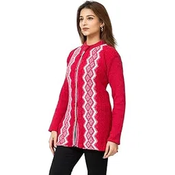 selfie girl Women Mandarin Collar Baby Soft Woolen Winter Wear Cardigan-picture-21