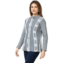 selfie girl Women Mandarin Collar Baby Soft Woolen Winter Wear Cardigan-picture-12