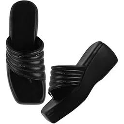 Selfiee Platform Heels Sandals Light Weight Comfortable & Trendy Wedges Heels for Girls & Women-picture-18