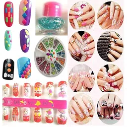 Sellon1 Frozen Princess Vanity Nail Art Make up kit for Girls Kids Artificial Nails Lipstick Nail Polish Glitter Hair Brush for Return Gifts/Pretend Nail Games Home Salon(Random design) image 2