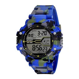 SELLORIA Unisex Embellished Dial & Bracelet Style Straps Digital Watch BlueMltry-picture-22