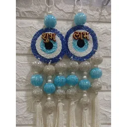 Sellplus 2-Pcs Blue & White Embellished Evil Eye Toran-picture-13