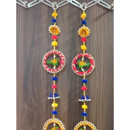 Sellplus 2 Pcs Blue & Yellow Bangle With Parrot Hanging-picture-19