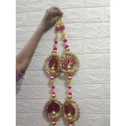 Sellplus 2 Pcs Pink Lace Circle With Lotus Hanging-picture-38