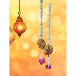 Sellplus 2-Pcs White & Pink Printed Wall Hanging Torans-picture-35