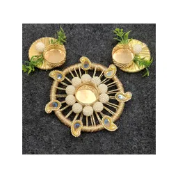 Sellplus 3-Pcs White & Yellow Embellished Tealight Candle Holder-picture-37