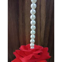 Sellplus 4 Pcs White Beads With Velvet Rose Hanging image 5
