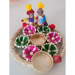 Sellplus Blue & Green Embellished Candle Holder-picture-13