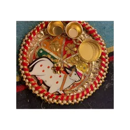 Sellplus Red & White Embellished Candle Holder-picture-24