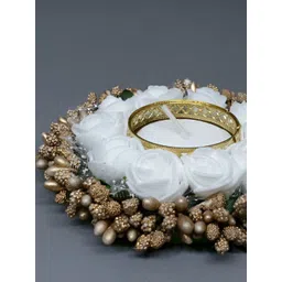Sellplus White Embellished Candle Holder-picture-25