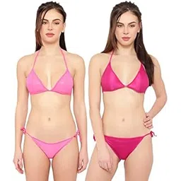 sellzy Sexy Bikini Strechable Bra Pentie Lingerie Set Multicolor - Pack of 2-picture-29