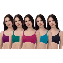 selsia trendy women Pack of 5 Women Sports Non Padded Bra-picture-11