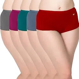 selsia trendy women Selsia Women Boyshort Pants Multicolored Pack of 5-picture-46