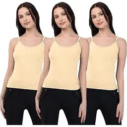 selsia trendy women Selsia Womens Adjustable Strap Cotton Camisole Slip-picture-14