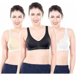selsia trendy women Selsia Women's Cotton Mizi Sports Bra | Pack of 3 | (Multi Color)-picture-24