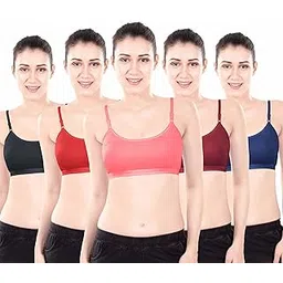 selsia trendy women SELSIA Women's Cotton Non Padded/Sports/Gym/Yoga Daily Workout Sports Bra Combo for Girls-picture-19