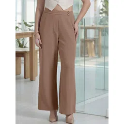 Selvia Edge Women High-Rise Wrinkle Free Trousers-picture-27