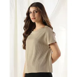 Selvia Edge Women Self Design Round Neck Top image 2