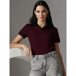 Selvia Edge Women Shirt Collar Ribbed Fitted Top-picture-25