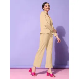 SELVIA Beige Full Sleeves Co-Ords Set-image-0